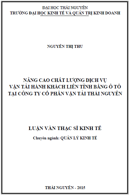 nang cao chat luong dich vu van tai hanh khach lien tinh bang o to tai cong ty co phan van tai thai nguyen
