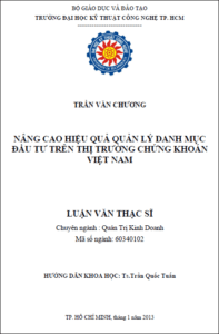 nang cao hieu qua quan ly danh muc dau tu tren thi truong chung khoan viet nam