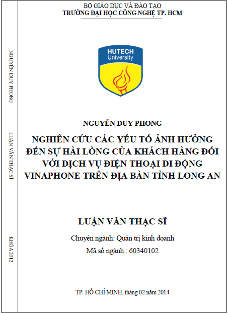 nghien cuu cac yeu to anh huong den su hai long cua khach hang doi voi dich vu dien thoai di dong vinaphone tren dia ban tinh long an