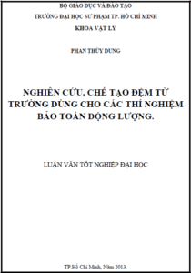 nghien cuu che tao dem tu truong dung cho cac thi nghiem bao toan dong luong