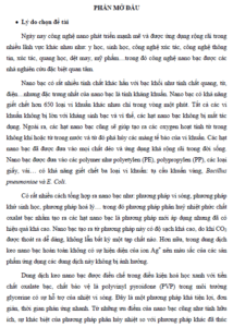 nghien cuu che tao vat lieu nano bac trong moi truong glycerin va san pham ung dung