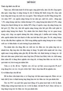 nghien cuu che tao vat lieu nanocomposite pt au c ung dung lam xuc tac cho pin nhien lieu