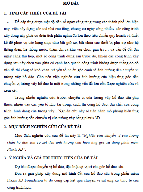 nghien cuu chuyen vi cua tuong chan ho dao sau co xet anh huong cua hieu ung goc su dung phan mem plaxis 3d