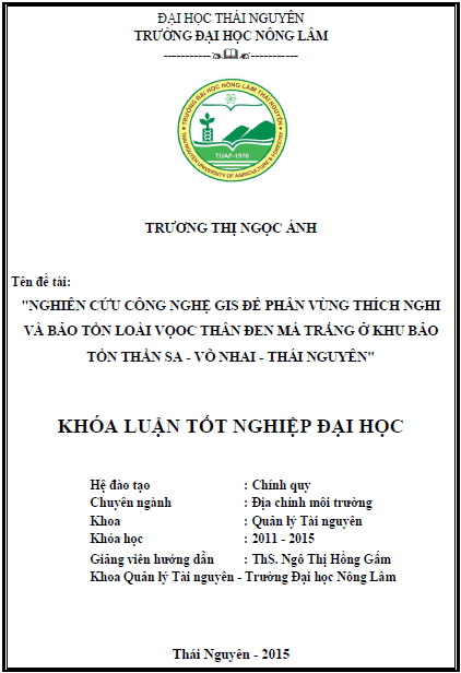 nghien cuu cong nghe gis de phan vung thich nghi va bao ton loai vooc than den ma trang o khu bao ton than sa vo nhai thai nguyen 1