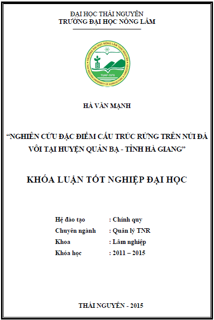 nghien cuu dac diem cau truc rung tren nui da voi tai huyen quan ba tinh ha giang