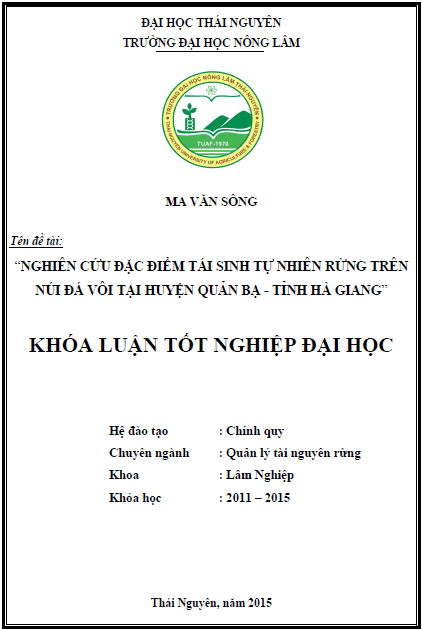 nghien cuu dac diem tai sinh tu nhien rung tren nui da voi tai huyen quan ba tinh ha giang