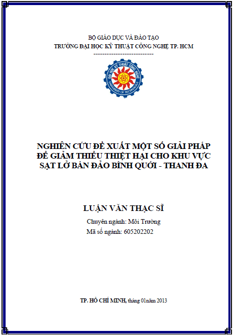 nghien cuu de xuat mot so giai phap de giam thieu thiet hai cho khu vuc sat lo ban dao binh quoi thanh da