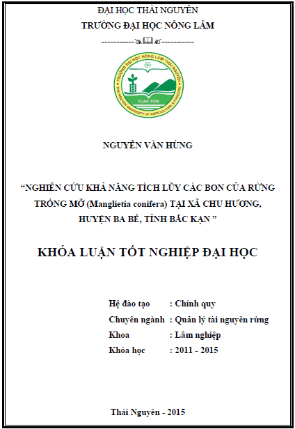 nghien cuu kha nang tich luy cac bon cua rung trong mo manglietia conifera tai xa chu huong huyen ba be tinh bac kan
