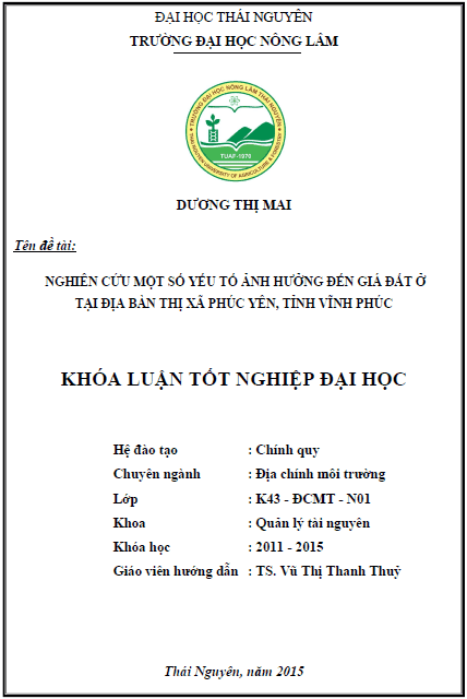 nghien cuu mot so yeu to anh huong den gia dat o tai dia ban thi xa phuc yen tinh vinh phuc 1