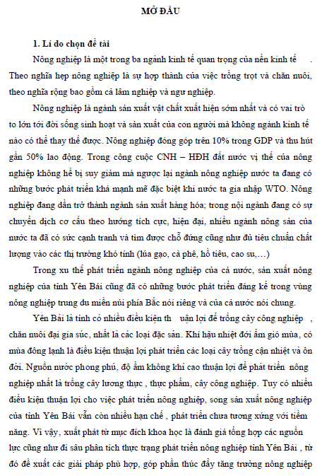 Nghiên cứu tình hình phát triển nông – lâm – thủy sản tỉnh Yên Bái 1 nghien cuu tinh hinh phat trien nong lam thuy san tinh yen bai