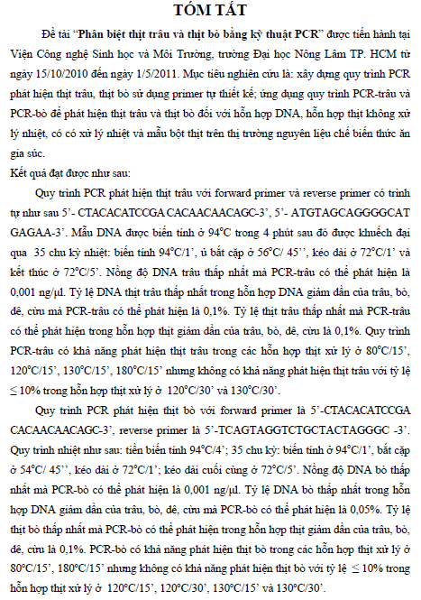 phan biet thit trau va thit bo bang ky thuat pcr