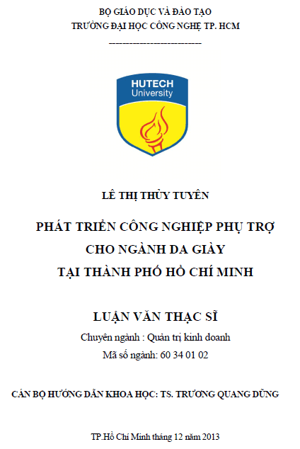 phat trien cong nghiep phu tro cho nganh da giay tai thanh pho ho chi minh