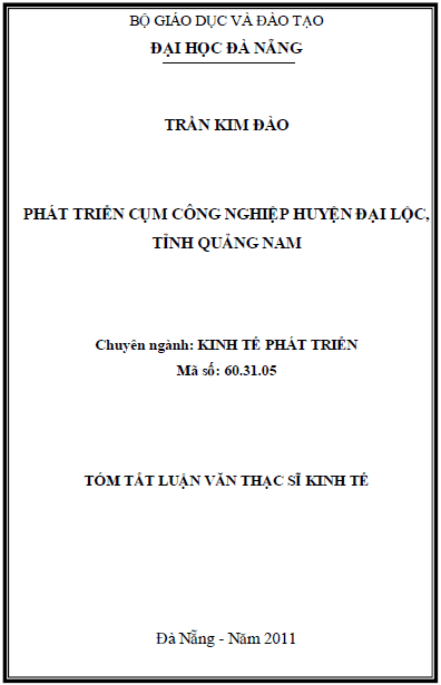 phat trien cum cong nghiep huyen dai loc tinh quang nam