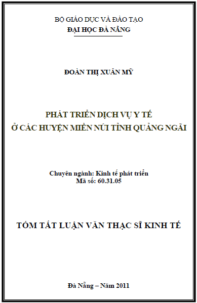 phat trien dich vu y te o cac huyen mien nui tinh quang ngai