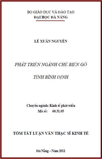 Phát triển ngành chế biến gỗ tỉnh Bình Định 1 phat trien nganh che bien go tinh binh dinh