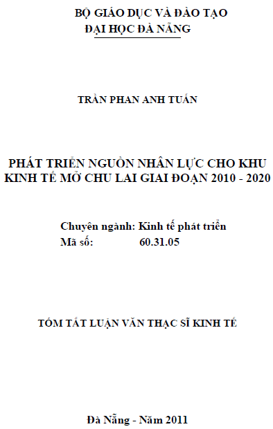 phat trien nguon nhan luc cho khu kinh te mo chu lai giai doan 2010 2020