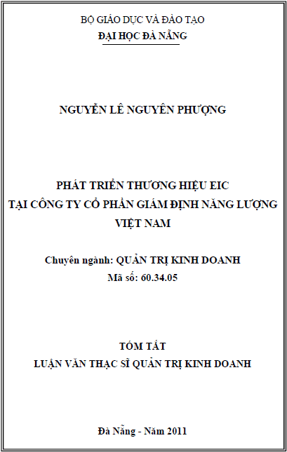 phat trien thuong hieu eic tai cong ty co phan giam dinh nang luong viet nam