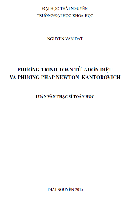 phuong trinh toan tu j don dieu va phuong phap newton kantorovich