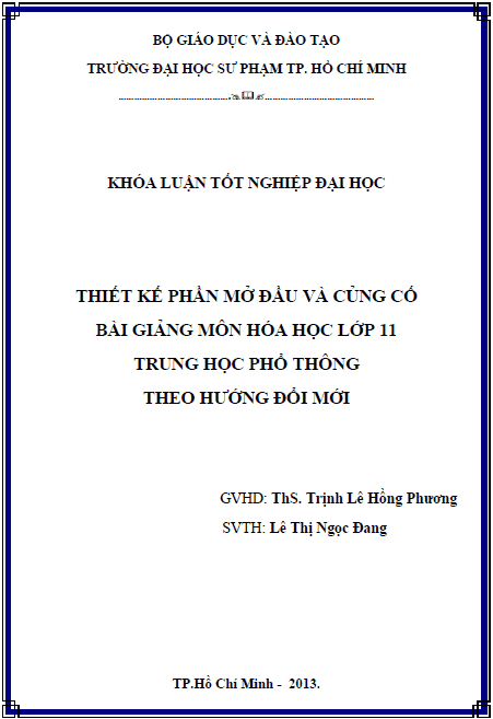 thiet ke phan mo dau va cung co bai giang mon hoa hoc lop 11 trung hoc pho thong theo huong doi moi 1