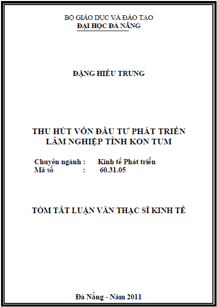 thu hut von dau tu phat trien lam nghiep tinh kon tum