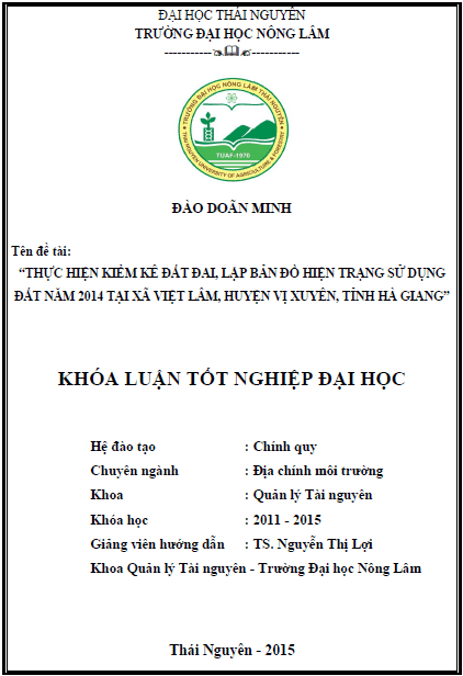 thuc hien kiem ke dat dai lap ban do hien trang su dung dat nam 2014 tai xa viet lam huyen vi xuyen tinh ha giang 1