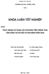 thuc trang su dung cac phuong tien tranh thai lam sang tai ha noi va hoa binh nam 2010