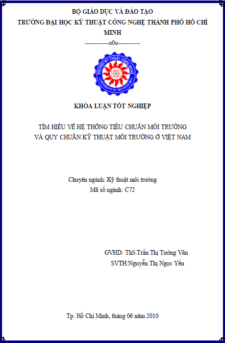 tim hieu ve he thong tieu chuan moi truong va quy chuan ky thuat moi truong cua viet nam