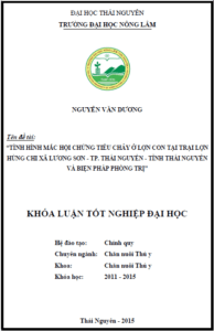 tinh hinh mac hoi chung tieu chay o lon con tai trai lon hung chi xa luong son thanh pho thai nguyen tinh thai nguyen va bien phap phong tri