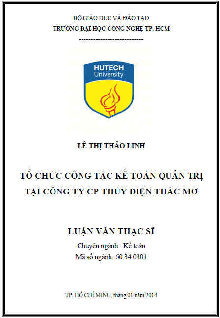 to chuc cong tac ke toan quan tri tai cong ty co phan thuy dien thac mo