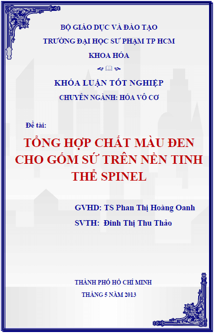 tong hop chat mau den cho gom su tren nen tinh the spinel