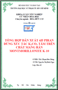 tong hop dan xuat 4h piran dung xuc tac k2co3 tam tren chat mang ran montmorillonite k 10