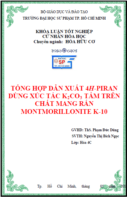 tong hop dan xuat 4h piran dung xuc tac k2co3 tam tren chat mang ran montmorillonite k 10