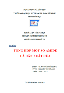 tong hop mot so amide la dan xuat cua 3 aminocoumarin