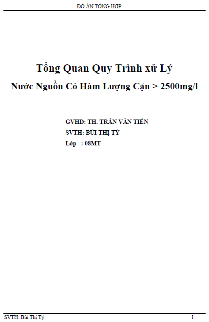 tong quan quy trinh xu ly nuoc nguon co ham luong can 2500mgl