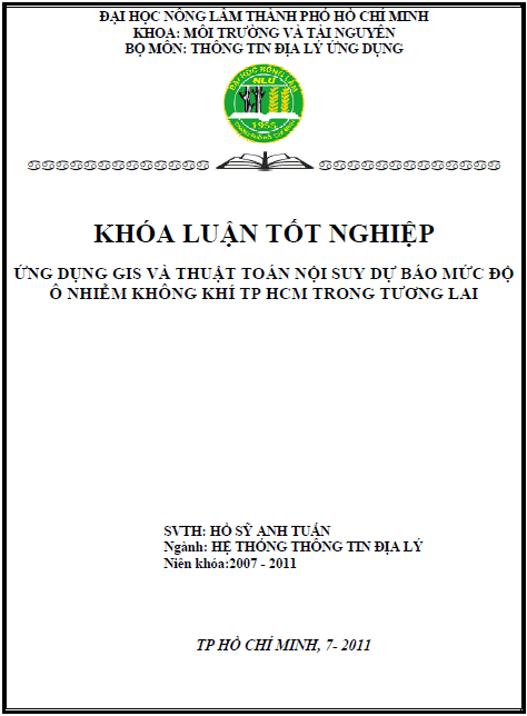 ung dung gis va thuat toan noi suy du bao muc do o nhiem khong khi thanh pho ho chi minh trong tuong lai