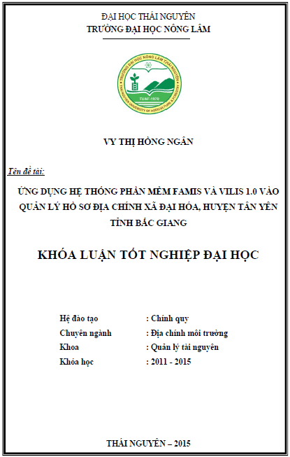ung dung he thong phan mem famis va vilis 1 0 vao quan ly ho so dia chinh xa dai hoa huyen tan yen tinh bac giang 1
