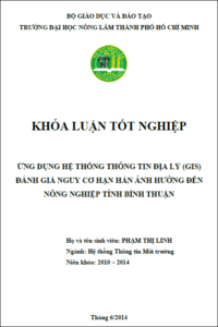 ung dung he thong thong tin dia ly gis danh gia nguy co han han anh huong den nong nghiep tinh binh thuan