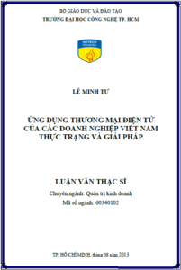 ung dung thuong mai dien tu cua cac doanh nghiep viet nam thuc trang va giai phap