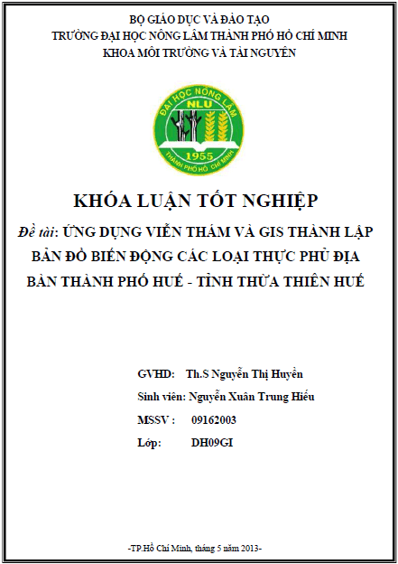 ung dung vien tham va gis thanh lap ban do bien dong cac loai thuc phu dia ban thanh pho hue tinh thua thien hue