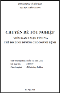 viem gan b man tinh va che do dinh duong cho nguoi benh