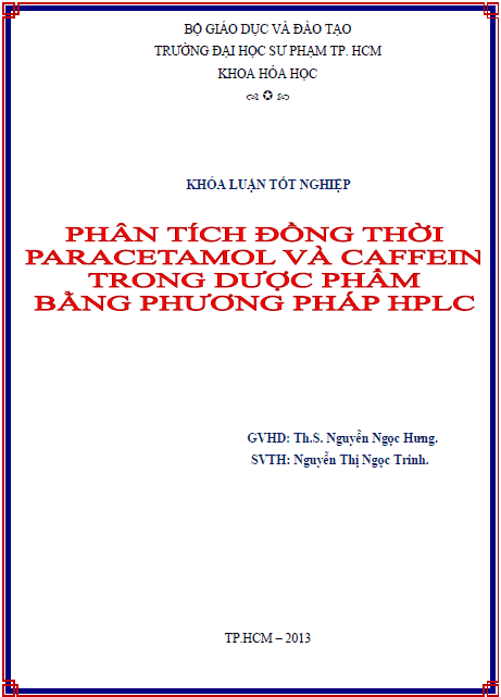 xac dinh dong thoi ham luong paracetamol va caffein trong mot so duoc pham bang phuong phap hplc