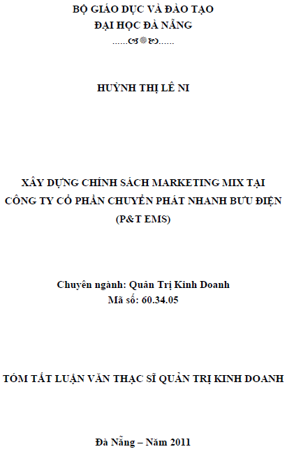 xay dung chinh sach marketing mix tai cong ty co phan chuyen phat nhanh buu dien p t ems