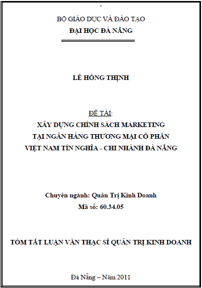 xay dung chinh sach marketing tai ngan hang thuong mai co phan viet nam tin nghia chi nhanh da nang