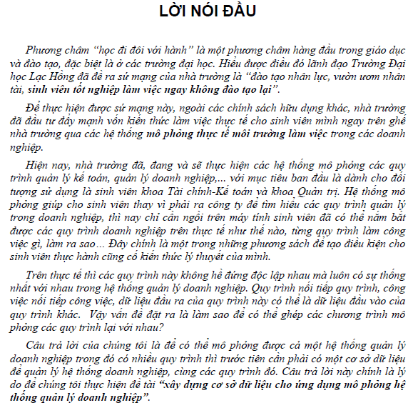 xay dung co so du lieu cho ung dung mo phong he thong quan ly doanh nghiep vua va nho tren he quan tri co so du lieu sql