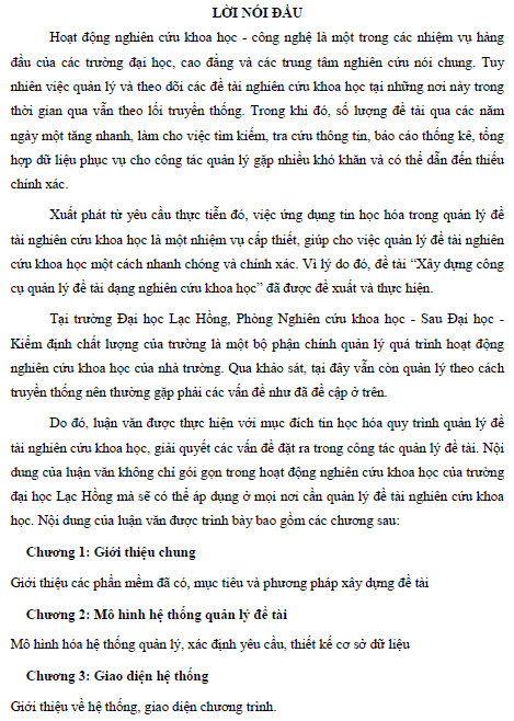 xay dung cong cu quan ly de tai dang nghien cuu khoa hoc