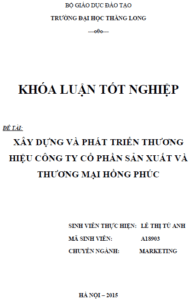 Xây dựng và phát triển thương hiệu Công ty cổ phần Sản xuất và Thương mại Hồng Phúc 14 xay dung va phat trien thuong hieu cong ty co phan san xuat va thuong mai hong phuc