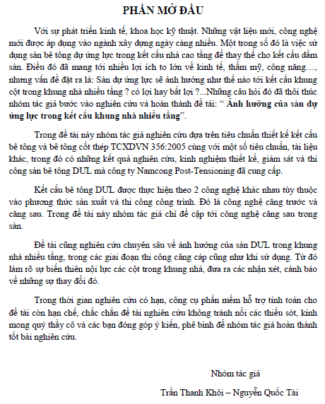 xet anh huong cua san du ung luc trong ket cau khung nha nhieu tang