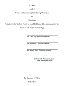 a cross cultural investigation of group stereotypes