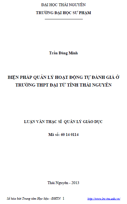 bien phap quan ly hoat dong tu danh gia o truong thpt dai tu tinh thai nguyen