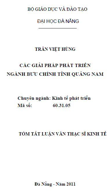 cac giai phap phat trien nganh buu chinh tinh quang nam